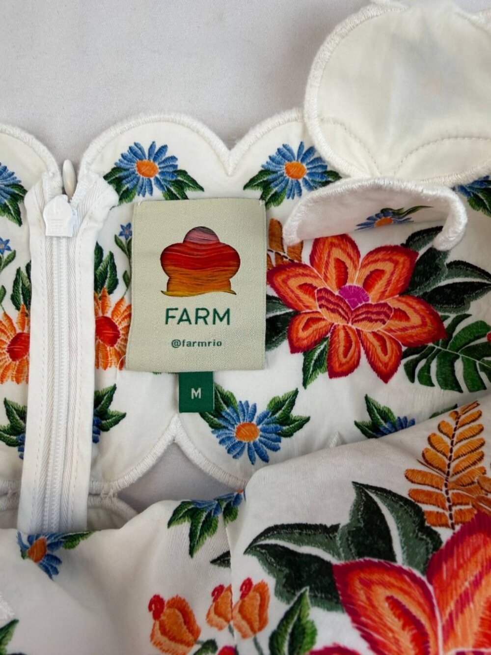 Farm Rio Off-White Bloom Garden Maxi Dress Size Medium - Picture 9 of 13